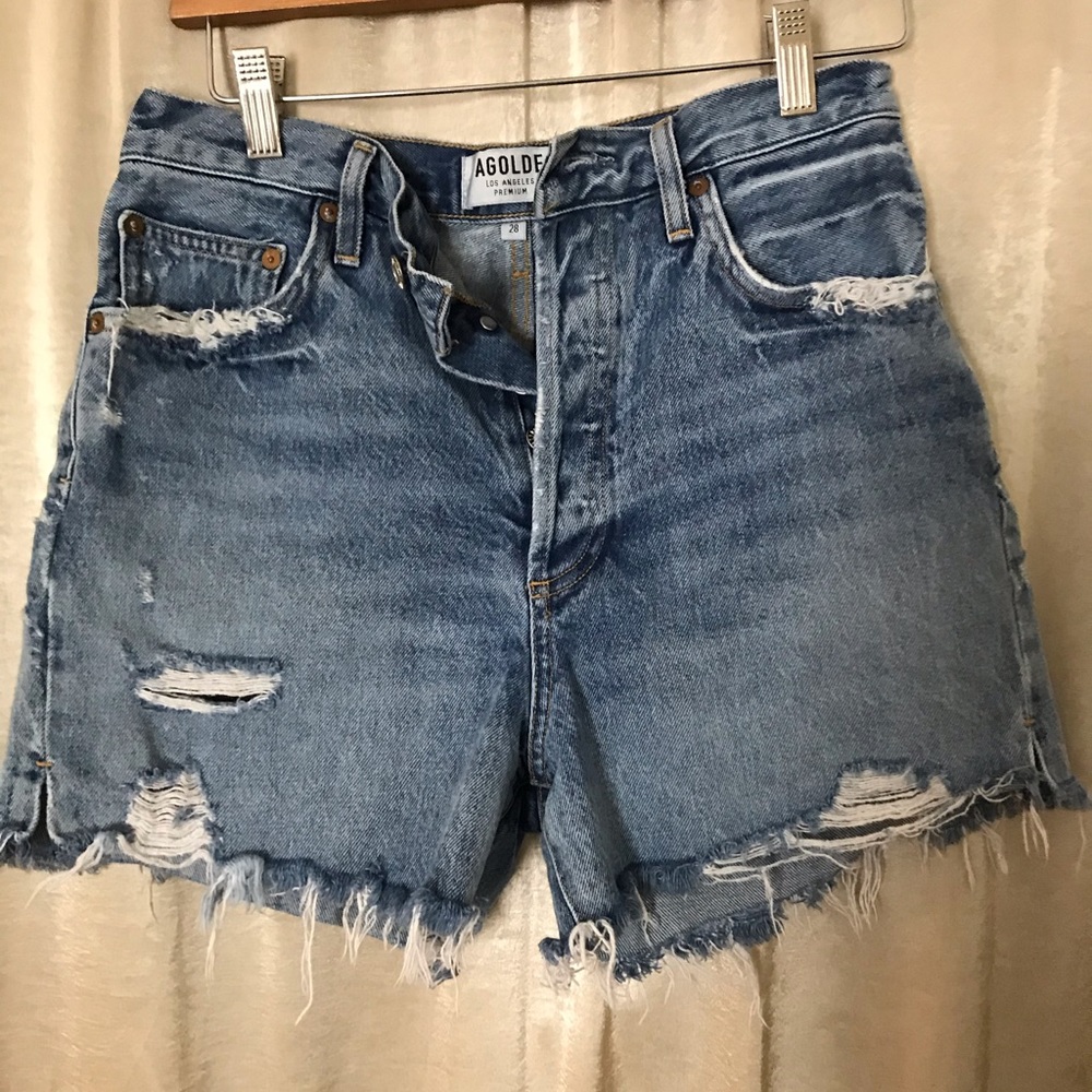 AGOLDE - Dee High Rise Denim Shorts - size 28